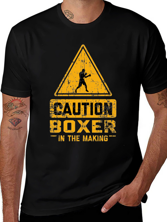 Caution Boxer in the Making Graphic T-Shirt