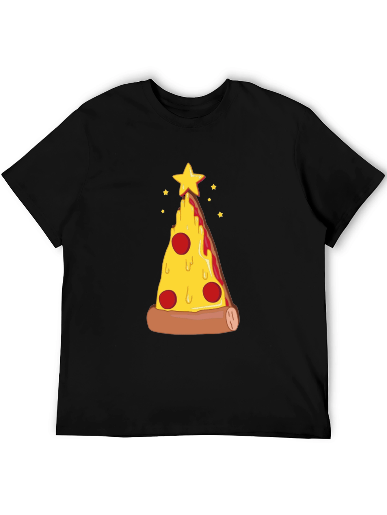 Pizza Christmas Tree Graphic Tee - Holiday Fun!
