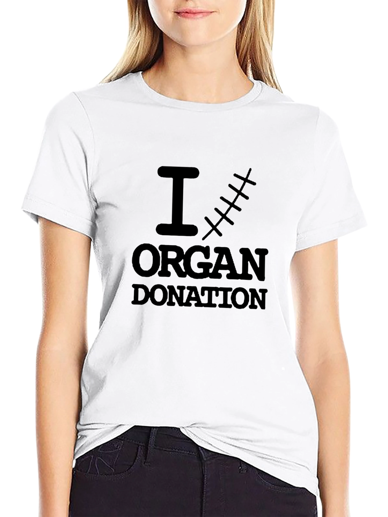 I Scar Organ Donation T-Shirt Black Cotton Tee