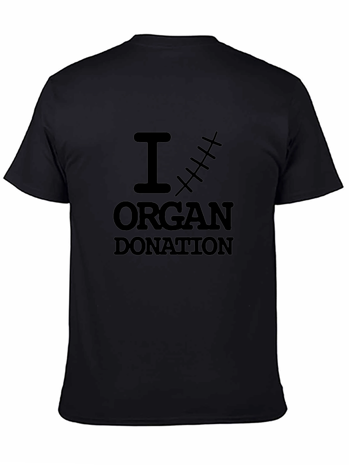 I Scar Organ Donation T-Shirt Black Cotton Tee