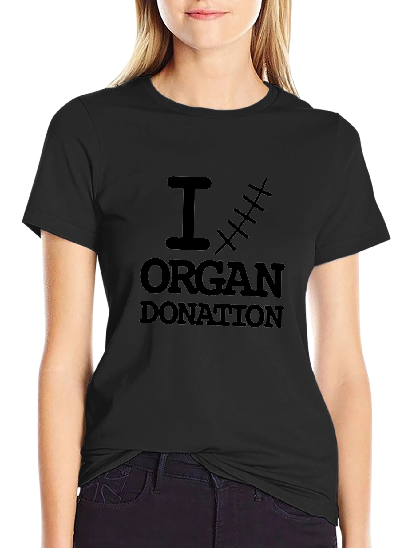 I Scar Organ Donation T-Shirt Black Cotton Tee