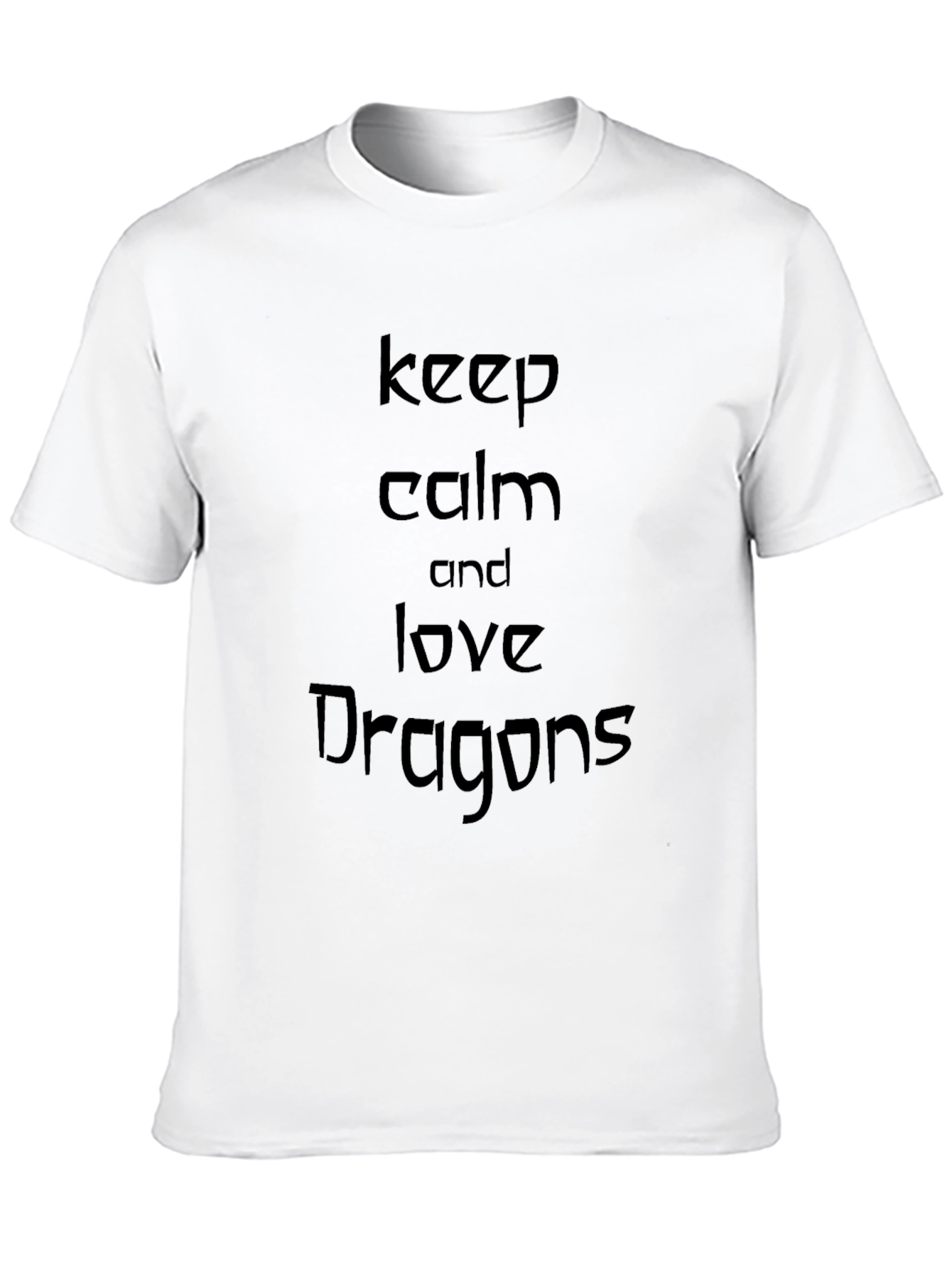 Keep Calm and Love Dragons Black T-Shirt