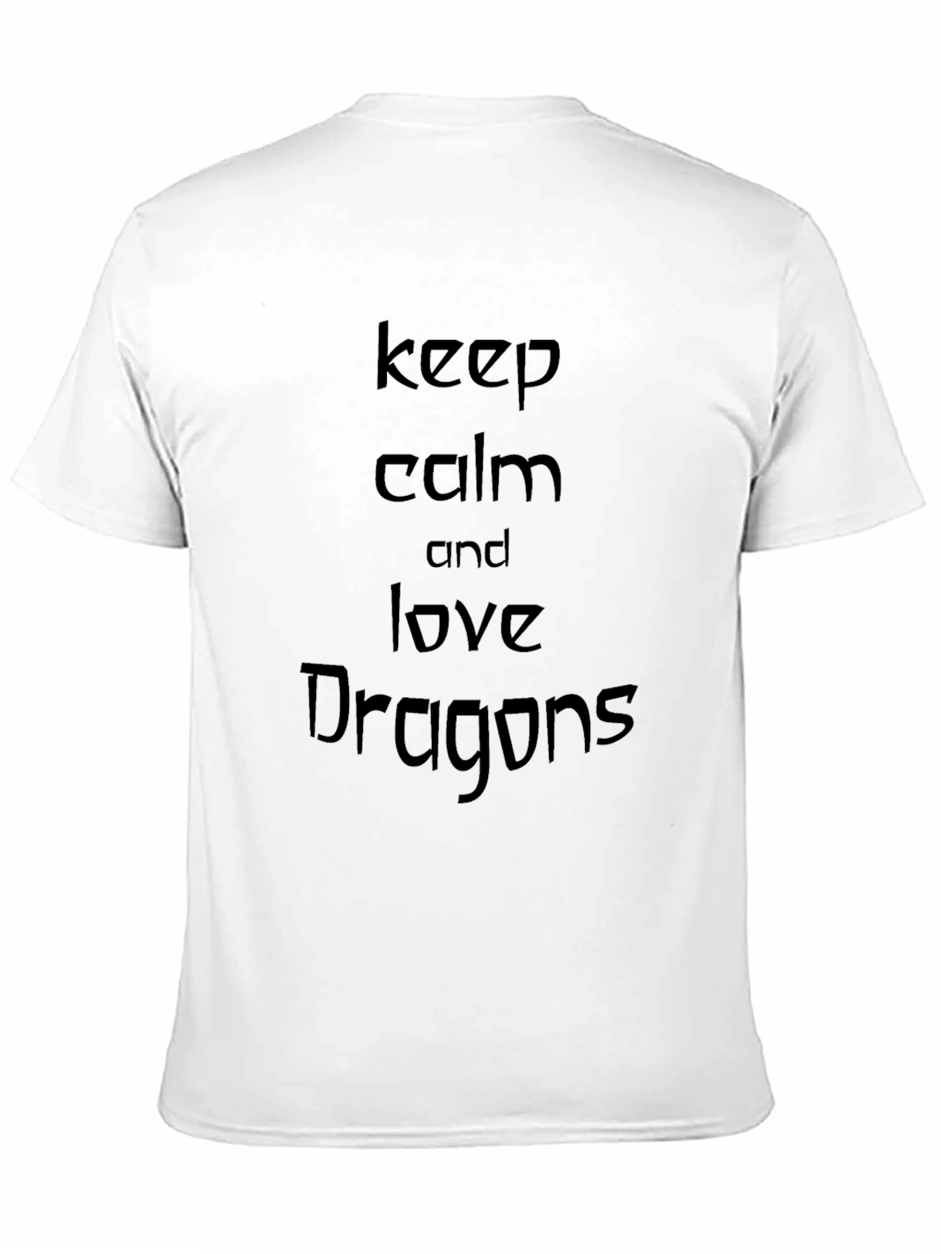 Keep Calm and Love Dragons Black T-Shirt