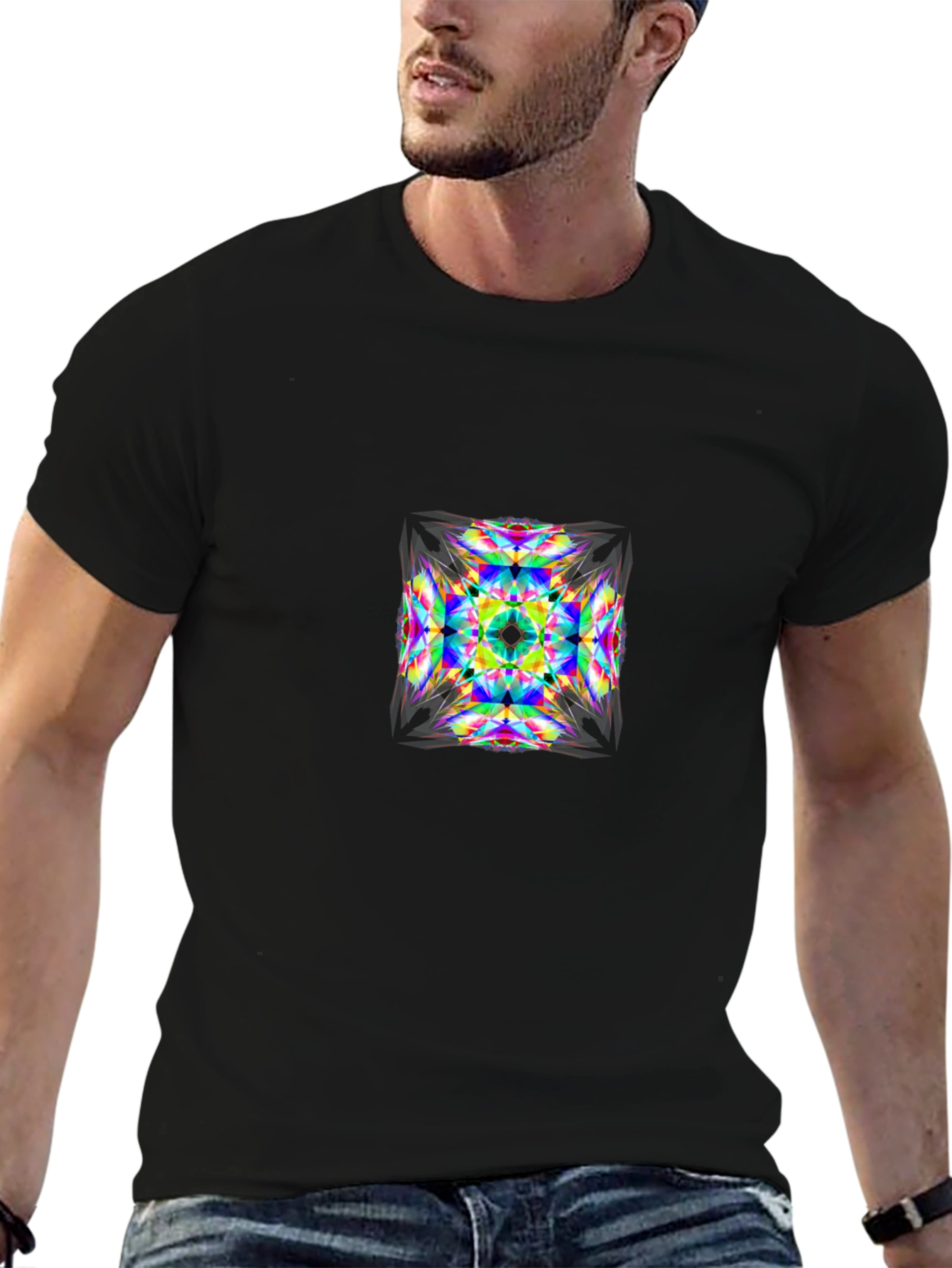 Abstract Kaleidoscope Graphic T-Shirt