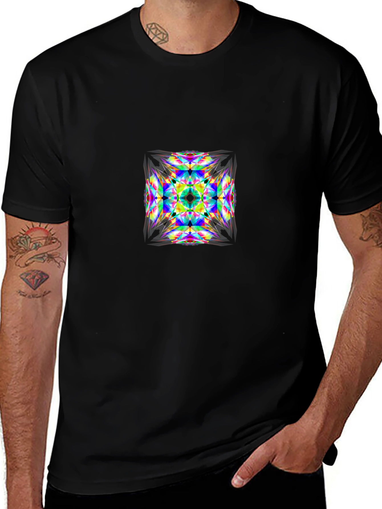 Abstract Kaleidoscope Graphic T-Shirt