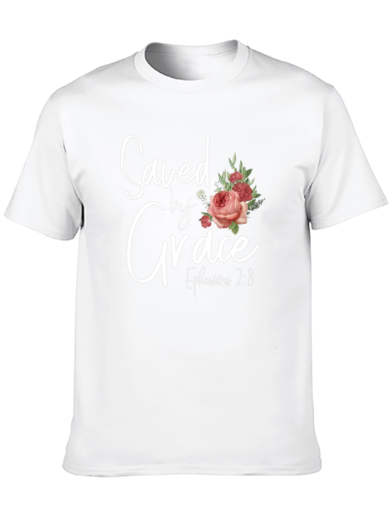 Saved by Grace Floral T-Shirt - Christian Tee