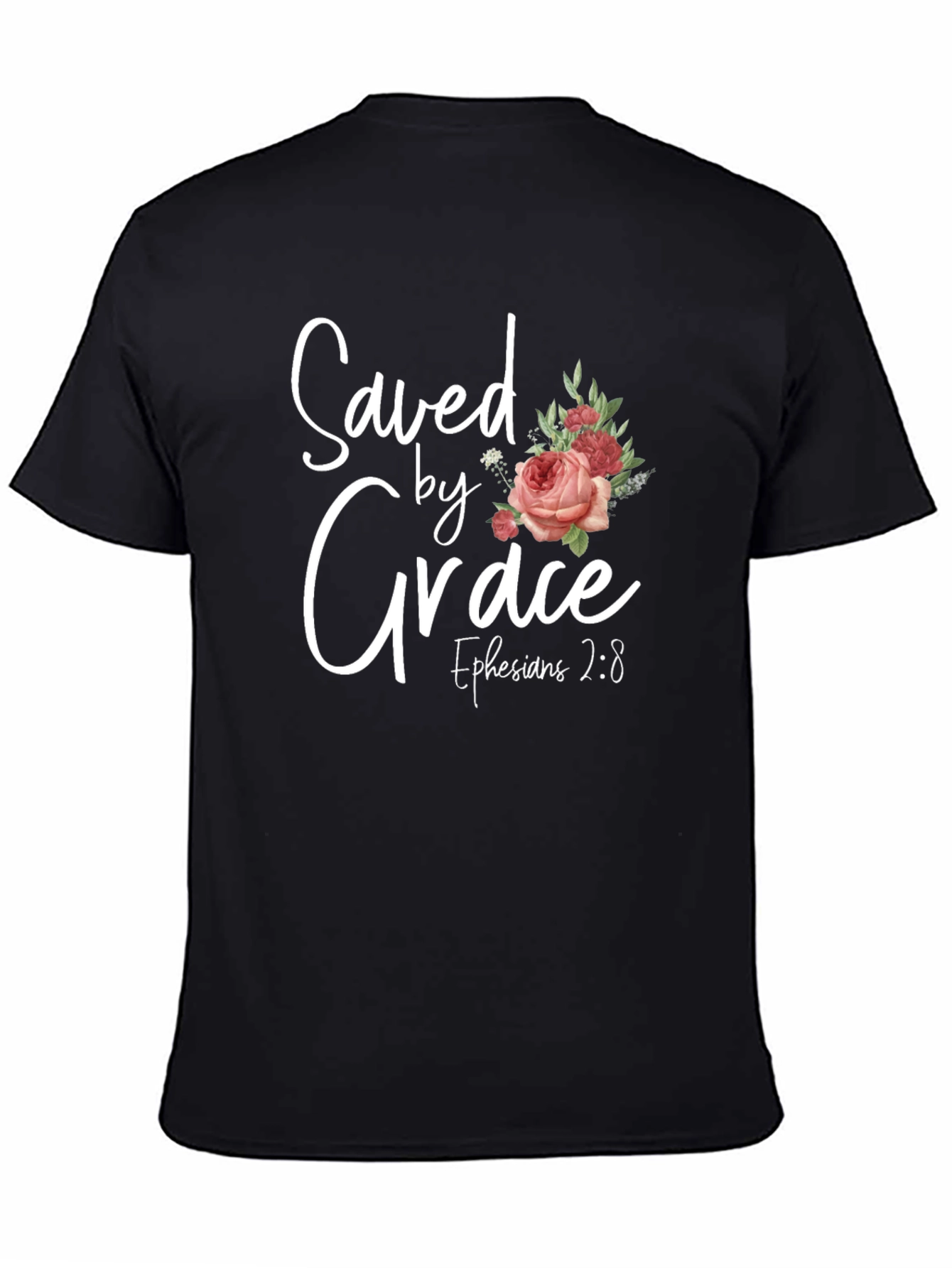 Saved by Grace Floral T-Shirt - Christian Tee