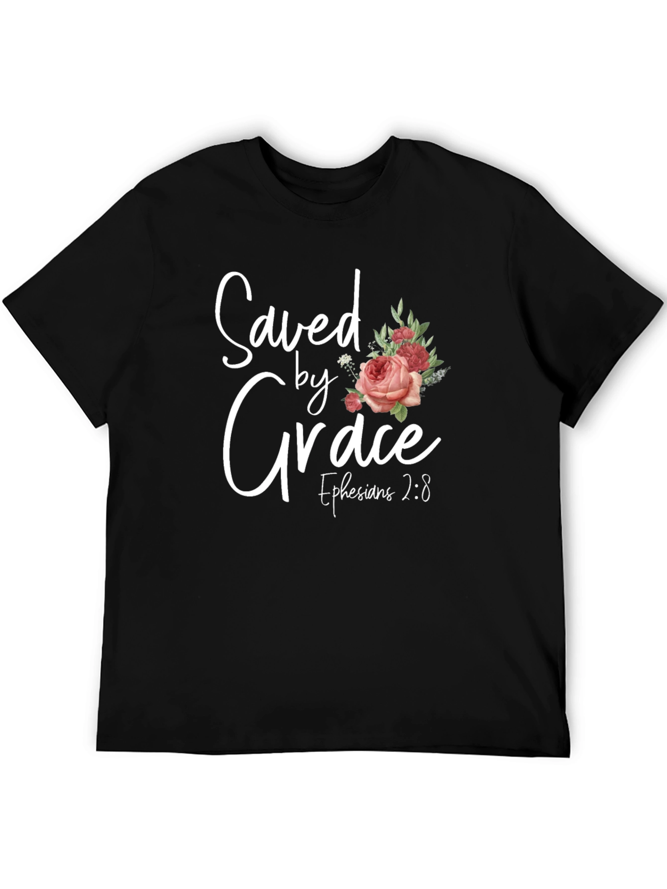 Saved by Grace Floral T-Shirt - Christian Tee