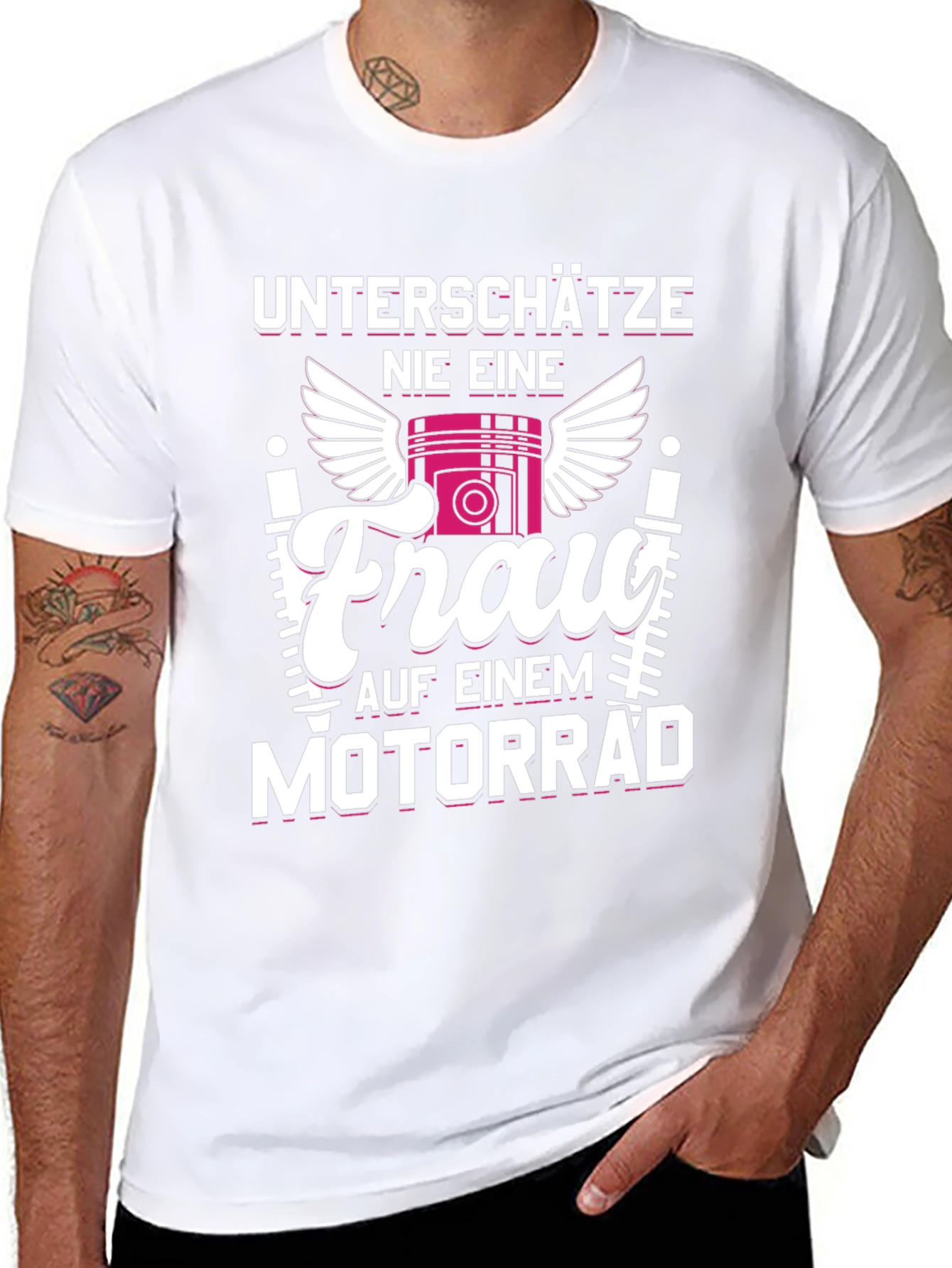 Motorcycle Woman T-Shirt - Dont Underestimate Her