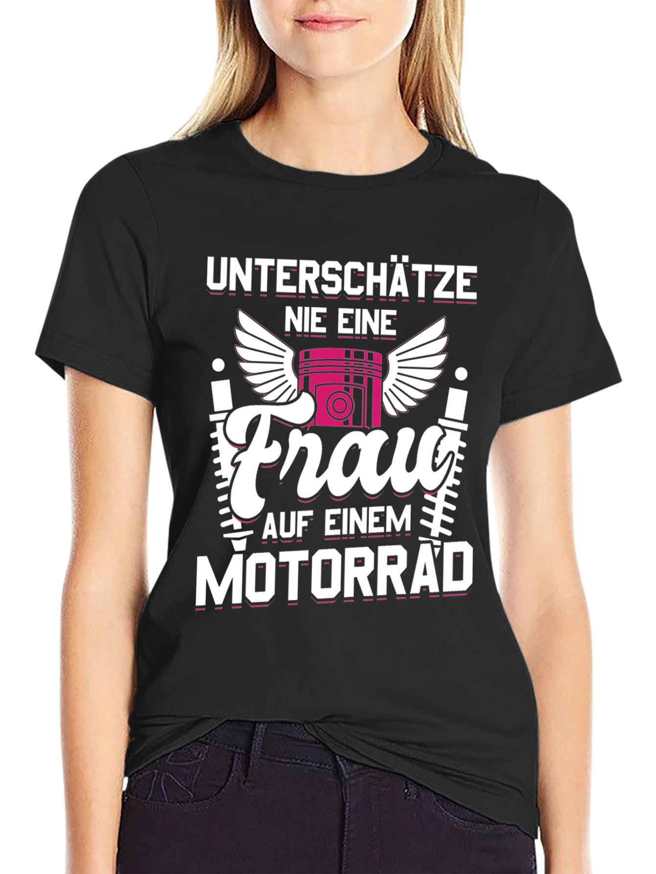 Motorcycle Woman T-Shirt - Dont Underestimate Her