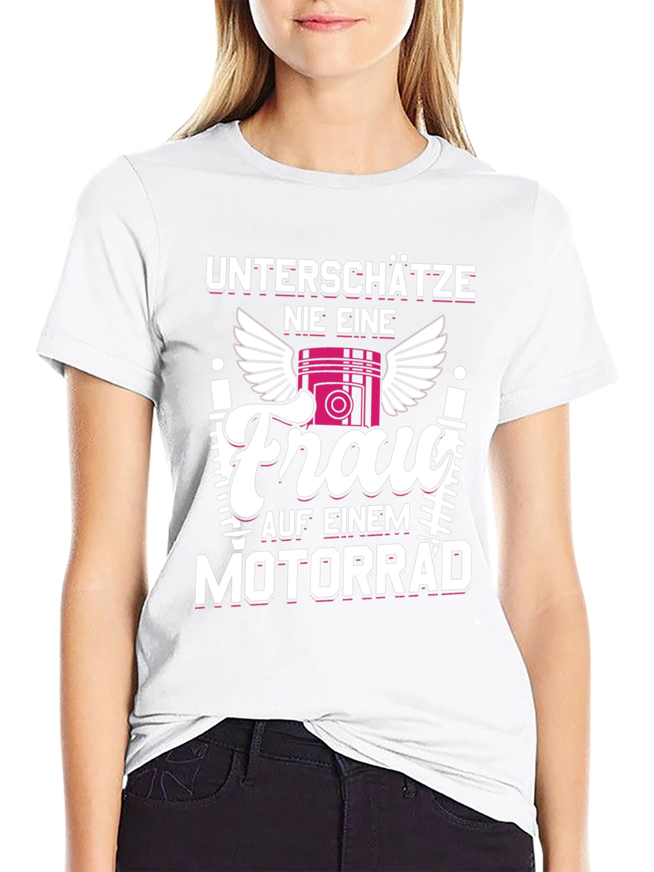 Motorcycle Woman T-Shirt - Dont Underestimate Her