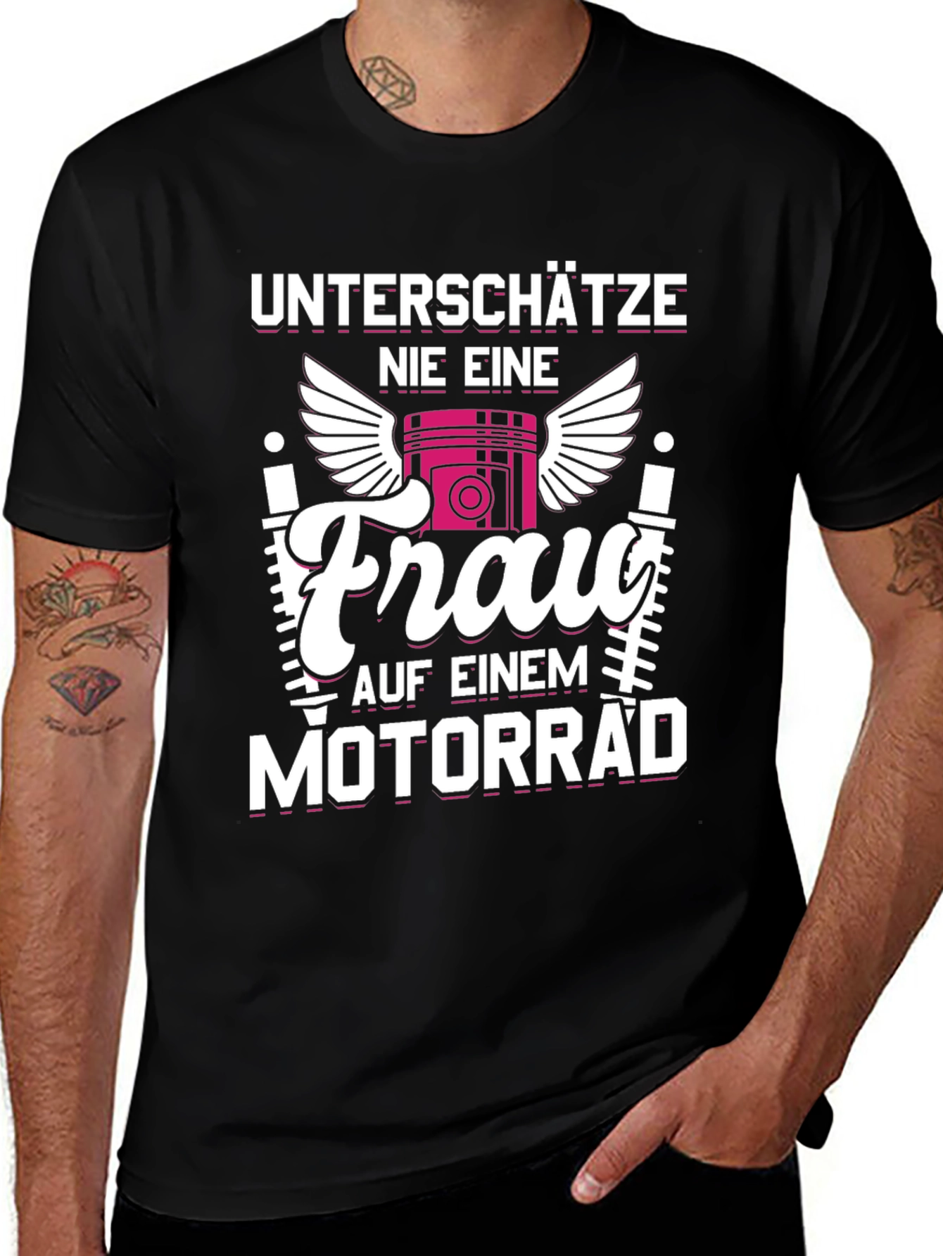 Motorcycle Woman T-Shirt - Dont Underestimate Her