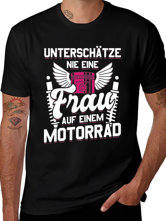 Motorcycle Woman T-Shirt - Dont Underestimate Her