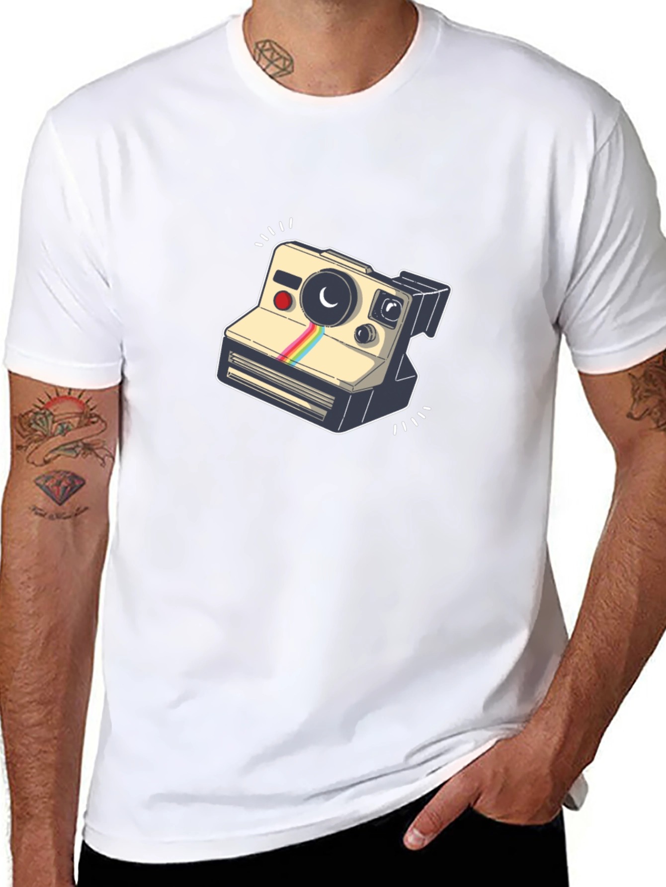 Retro Camera Graphic T-Shirt - Cool & Stylish