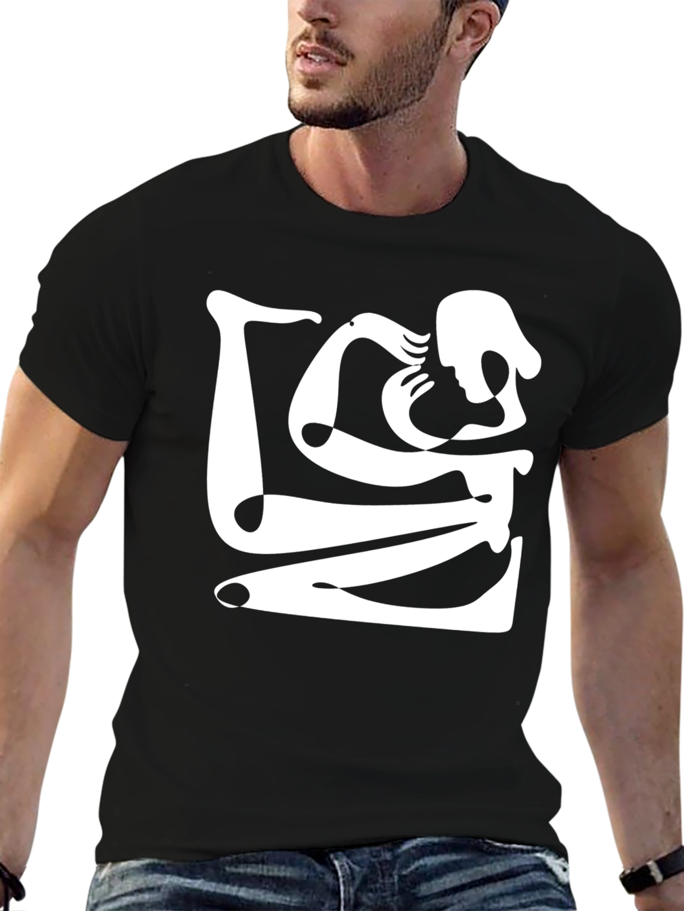 Abstract Art Black Graphic Tee