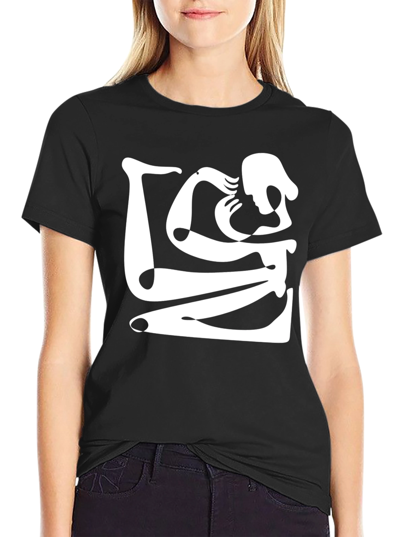 Abstract Art Black Graphic Tee
