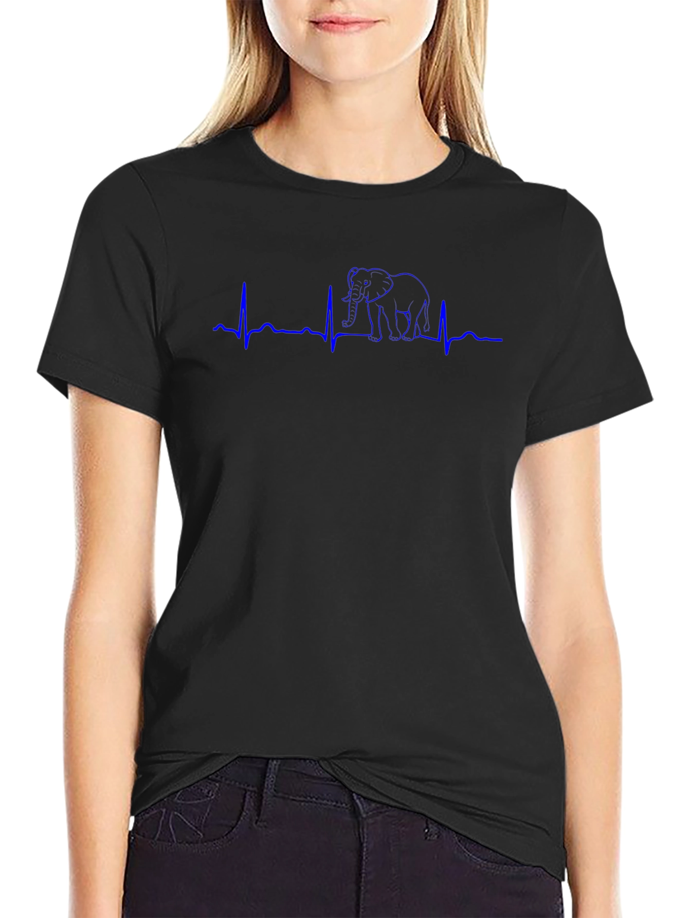 Elephant Heartbeat T-Shirt - Animal Lover Tee