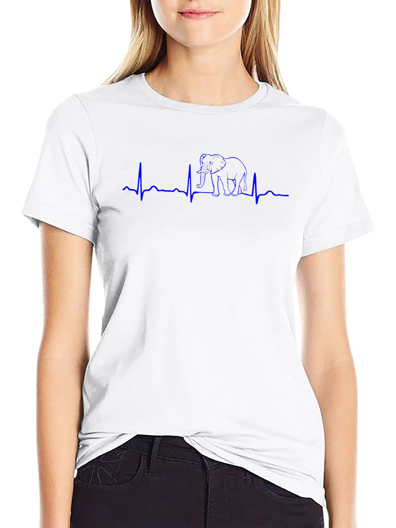Elephant Heartbeat T-Shirt - Animal Lover Tee