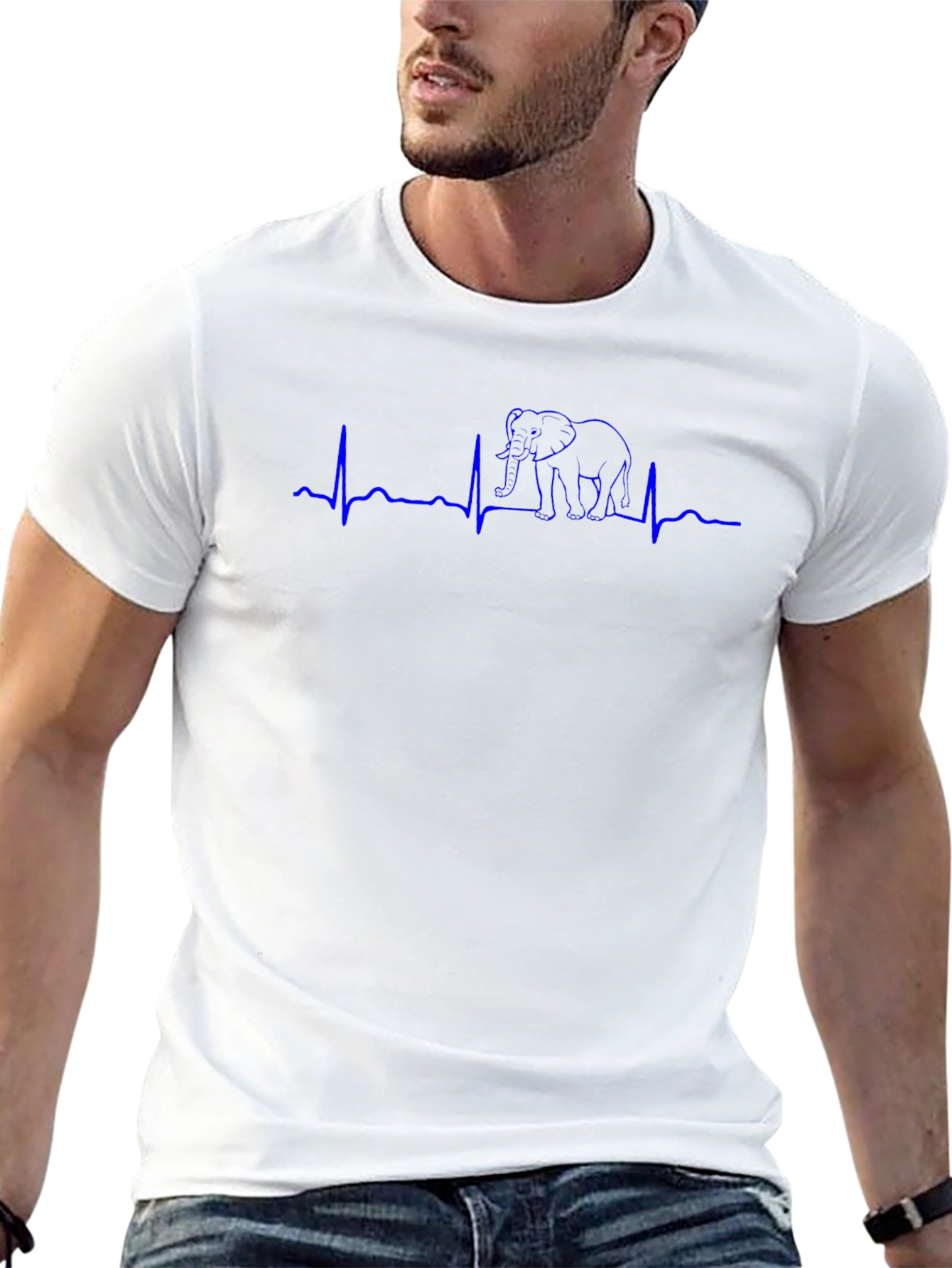 Elephant Heartbeat T-Shirt - Animal Lover Tee