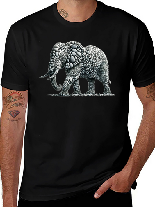 Elephant Pebble Art T-Shirt