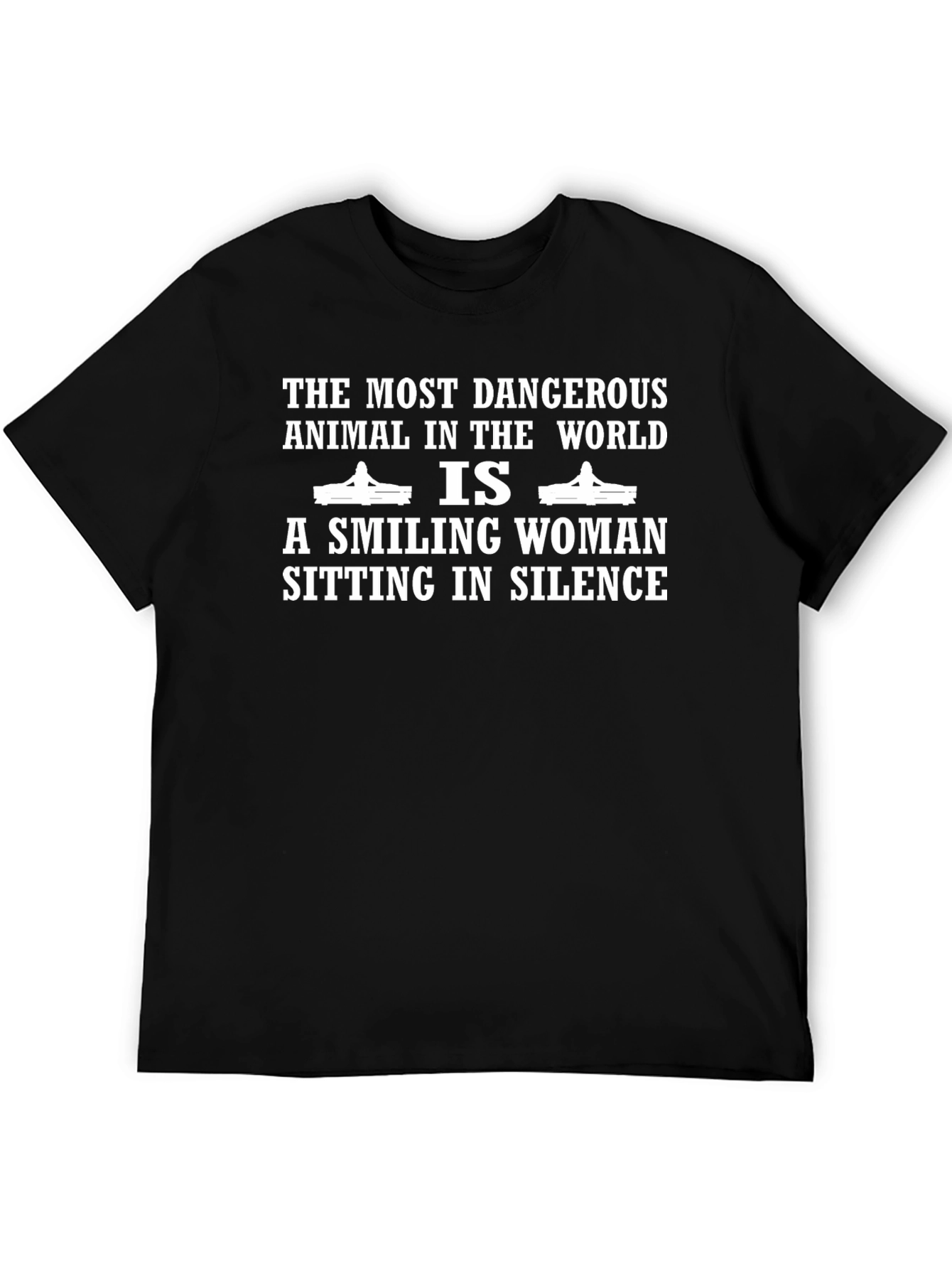 Smiling Woman Sitting In Silence T-Shirt