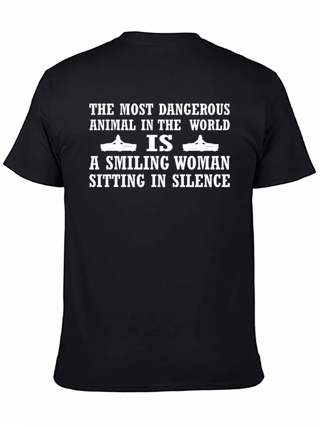 Smiling Woman Sitting In Silence T-Shirt
