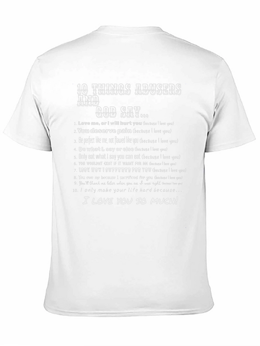 10 Things Abusers and God Say Graphic Tee