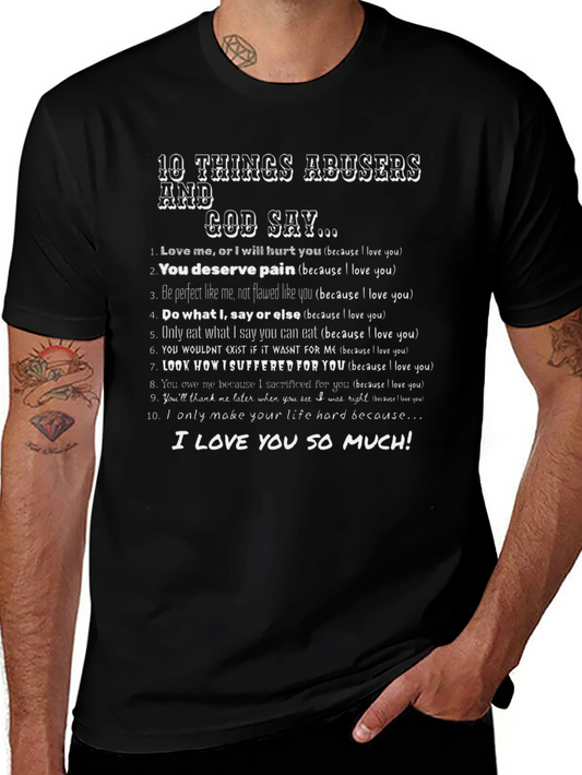 10 Things Abusers and God Say Graphic Tee