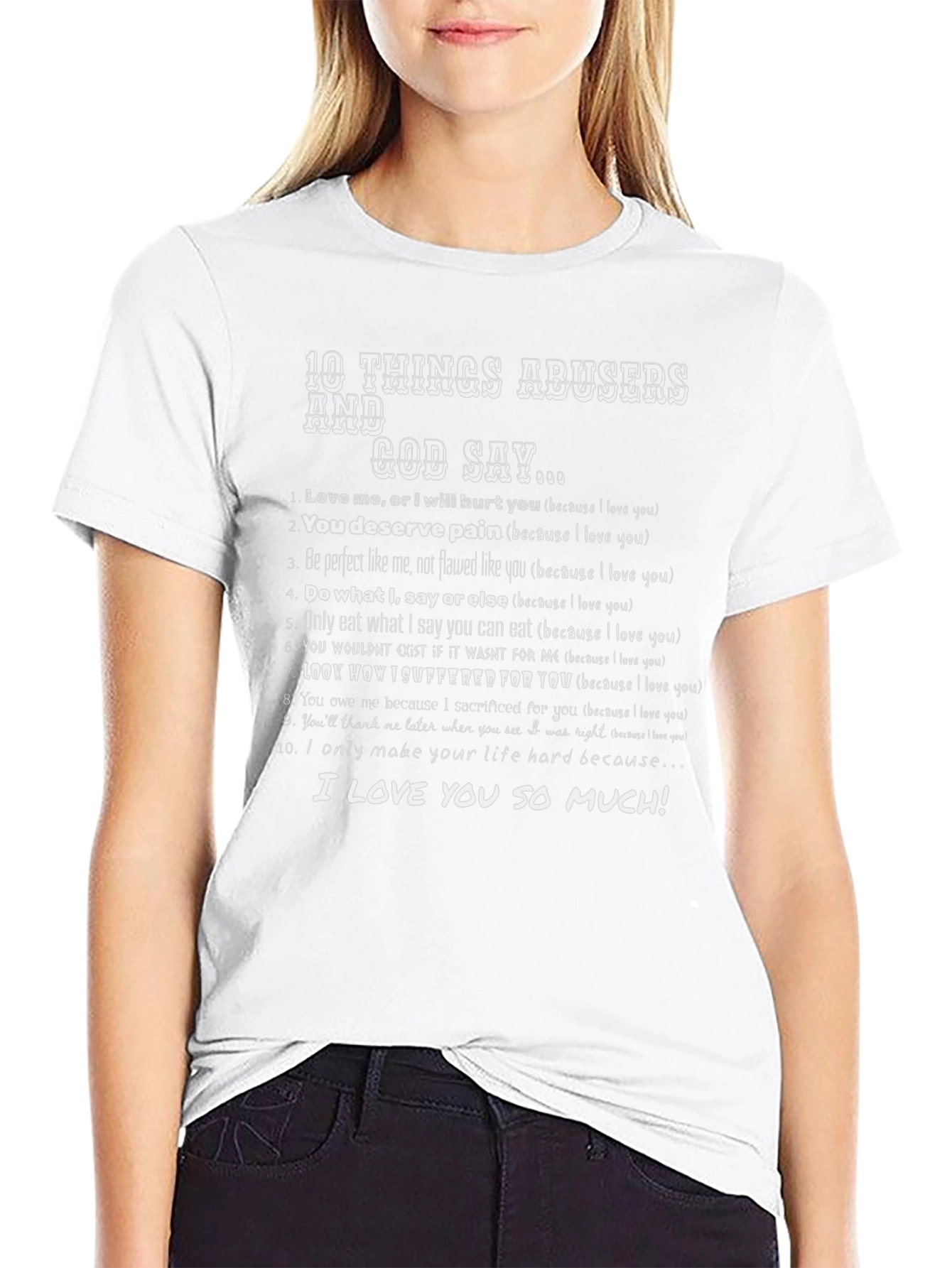 10 Things Abusers and God Say Graphic Tee