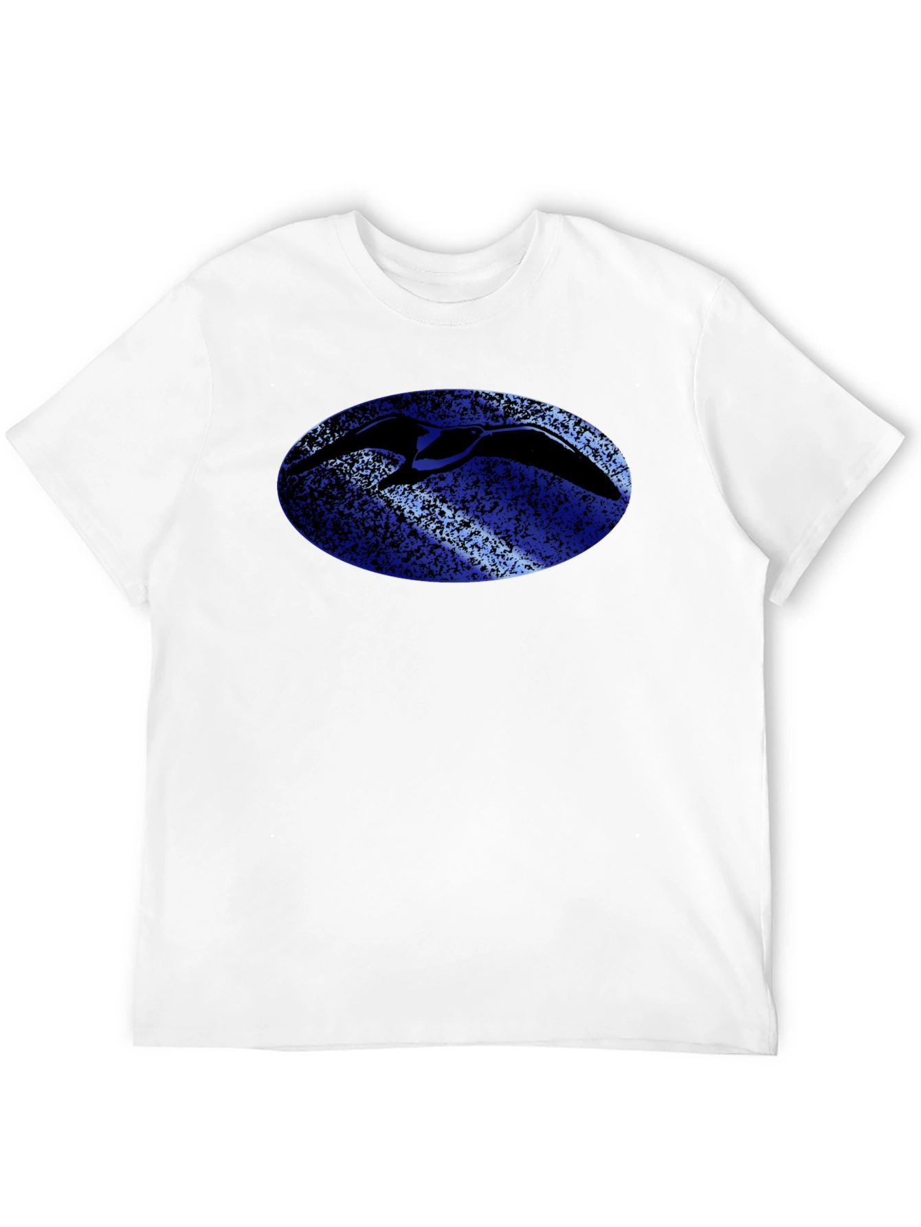 Bird Silhouette Graphic Tee - Black Cotton T-Shirt