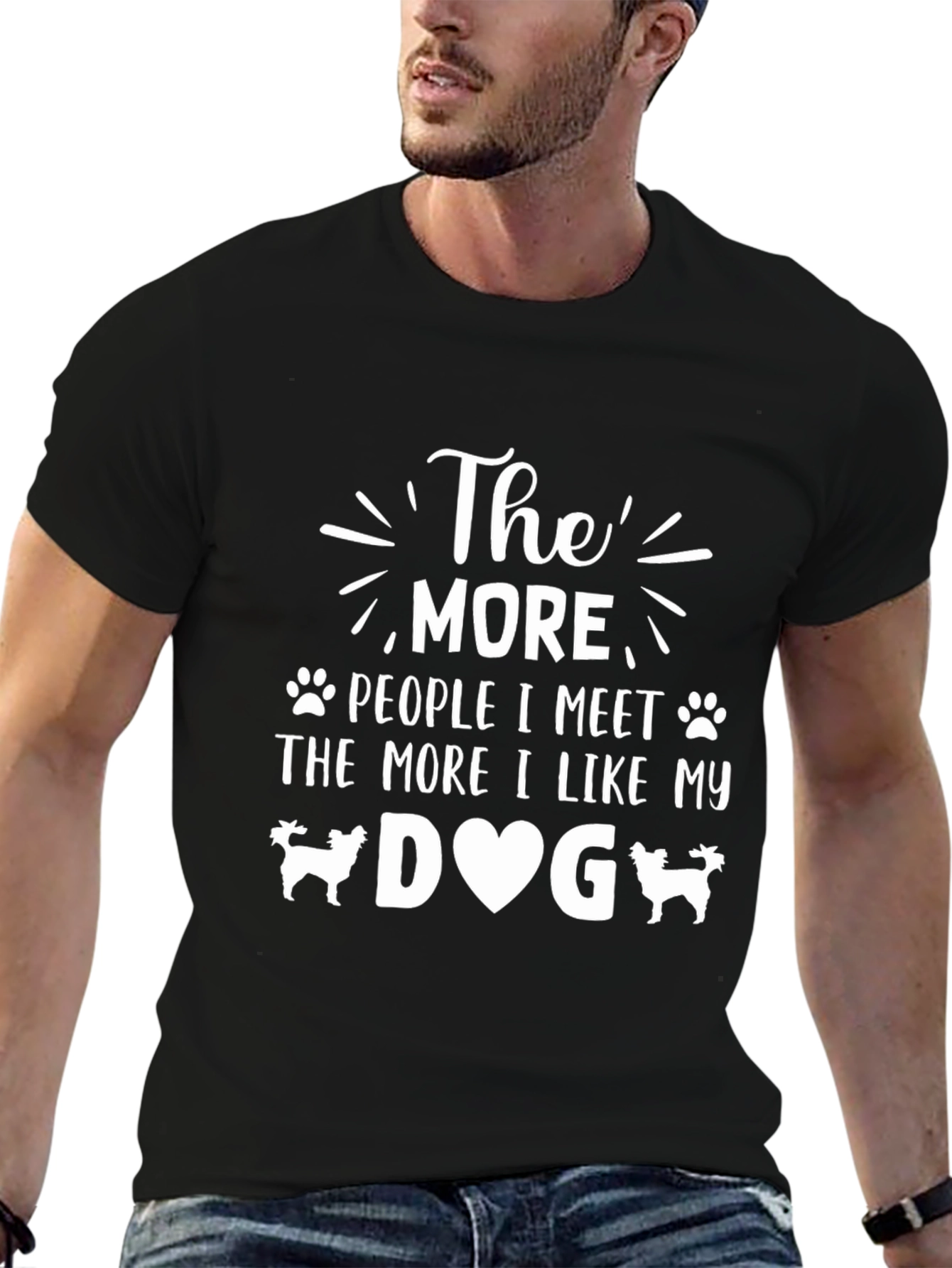 The More People I Meet Dog T-Shirt
