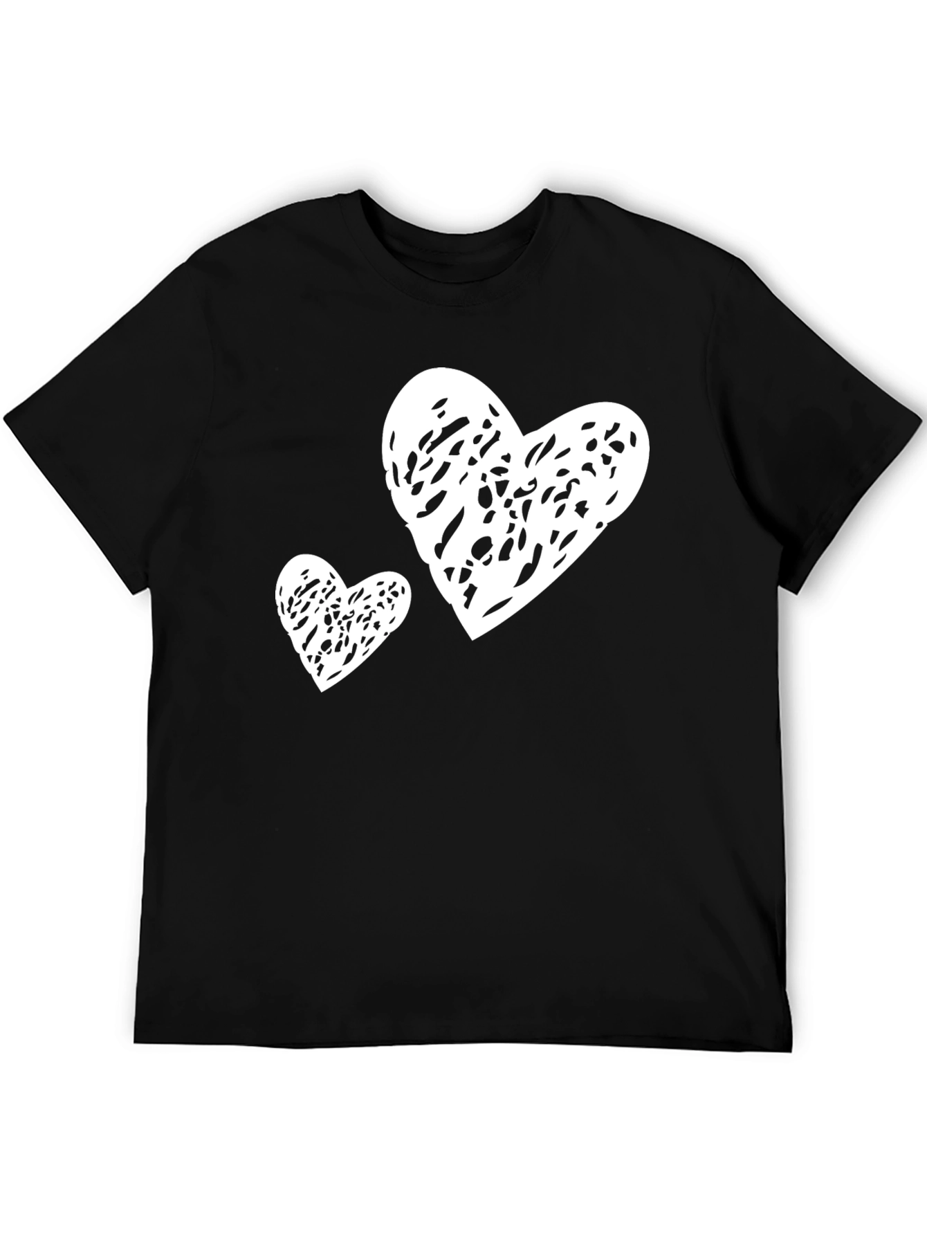 Black Heart Scribble Tee - Trendy Graphic T-Shirt