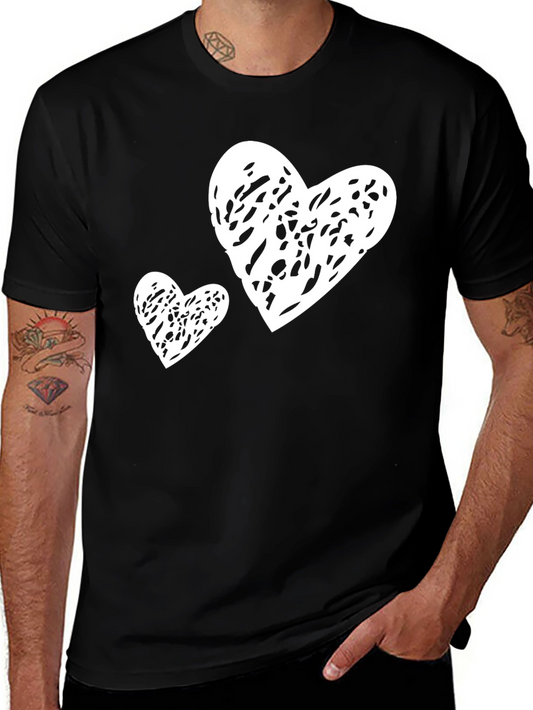 Black Heart Scribble Tee - Trendy Graphic T-Shirt