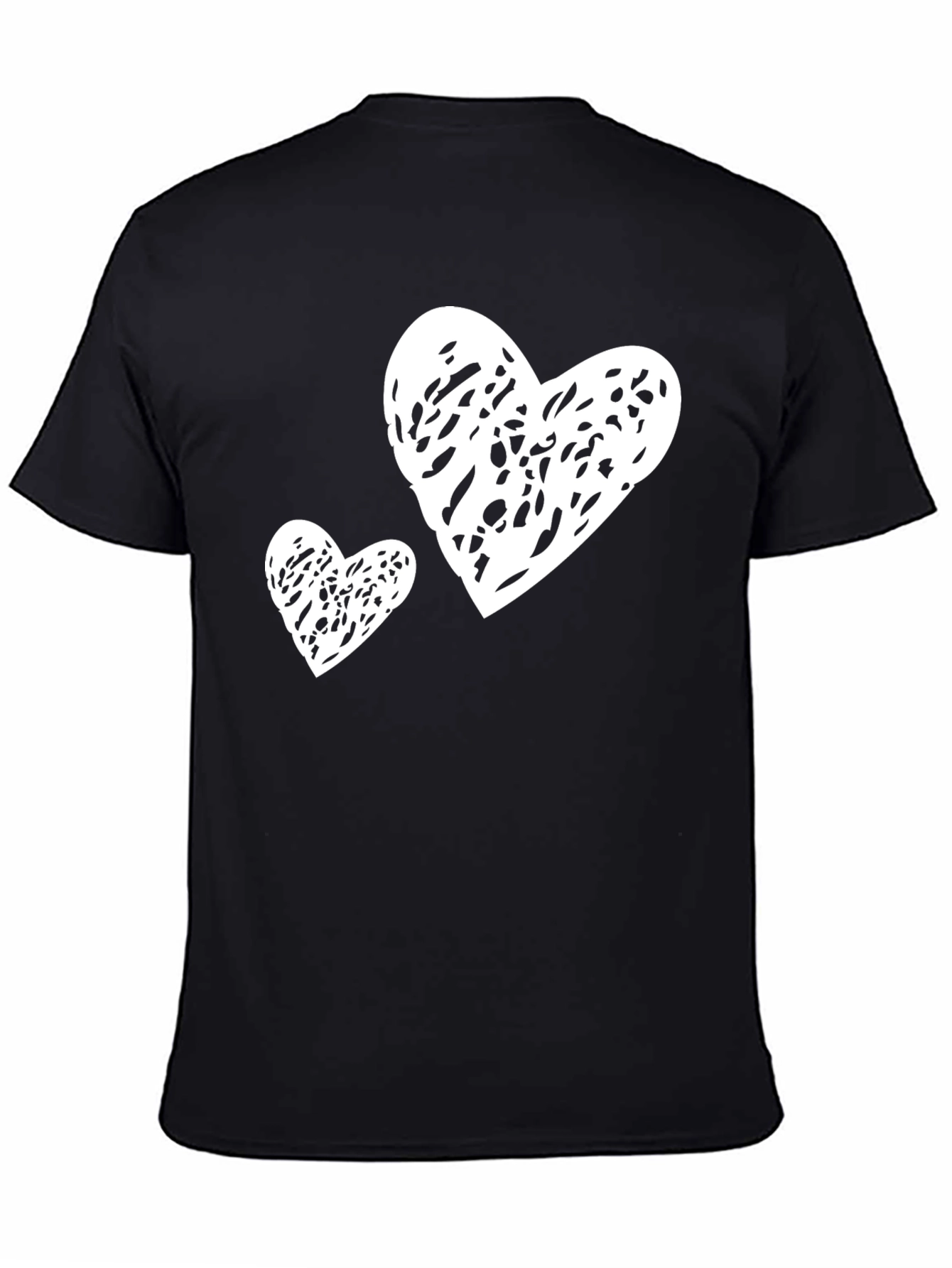 Black Heart Scribble Tee - Trendy Graphic T-Shirt