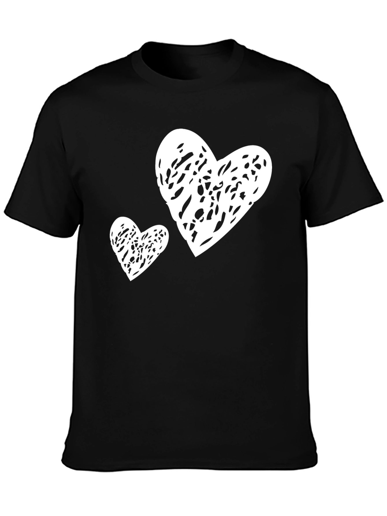 Black Heart Scribble Tee - Trendy Graphic T-Shirt