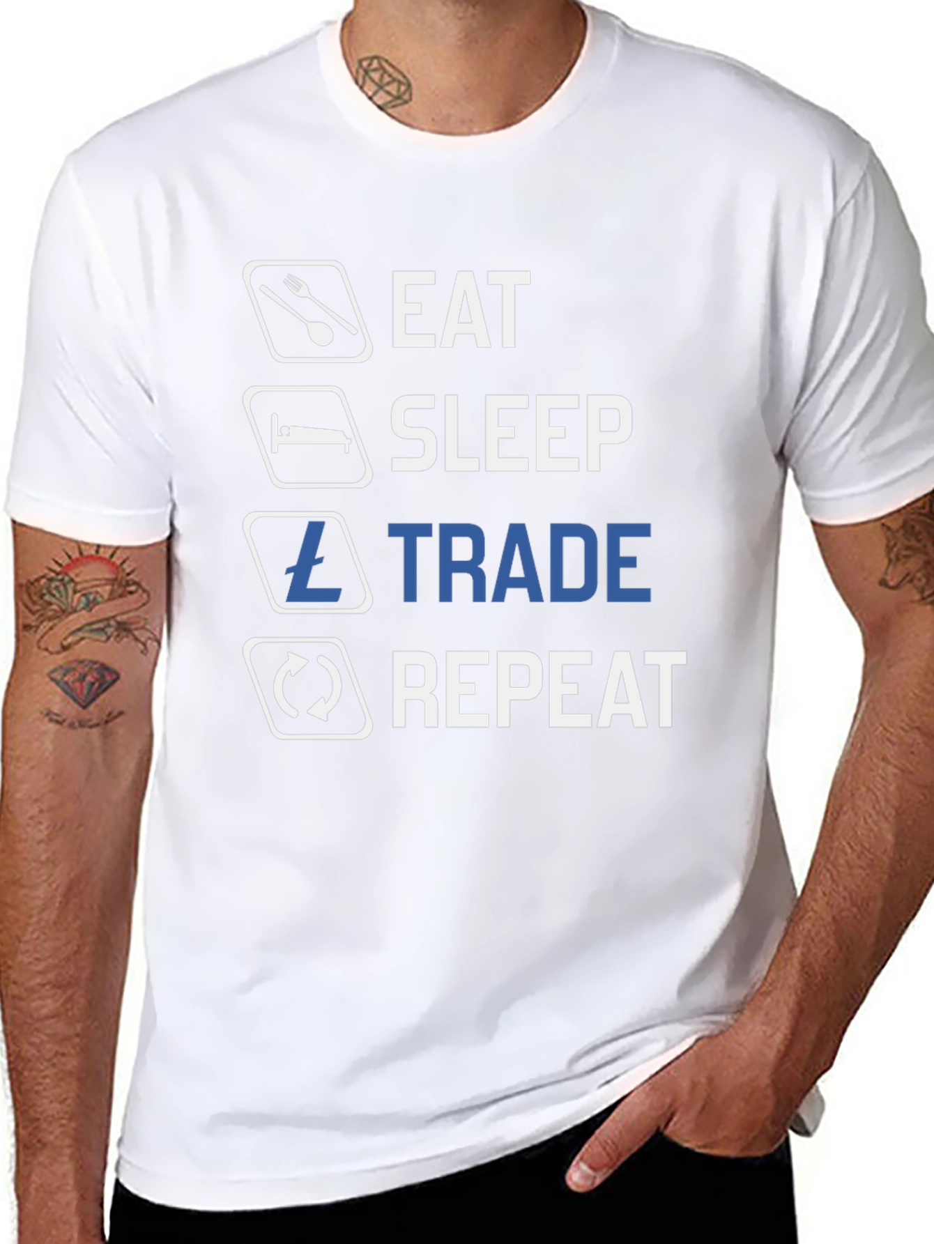 Eat Sleep Trade Repeat Crypto T-Shirt