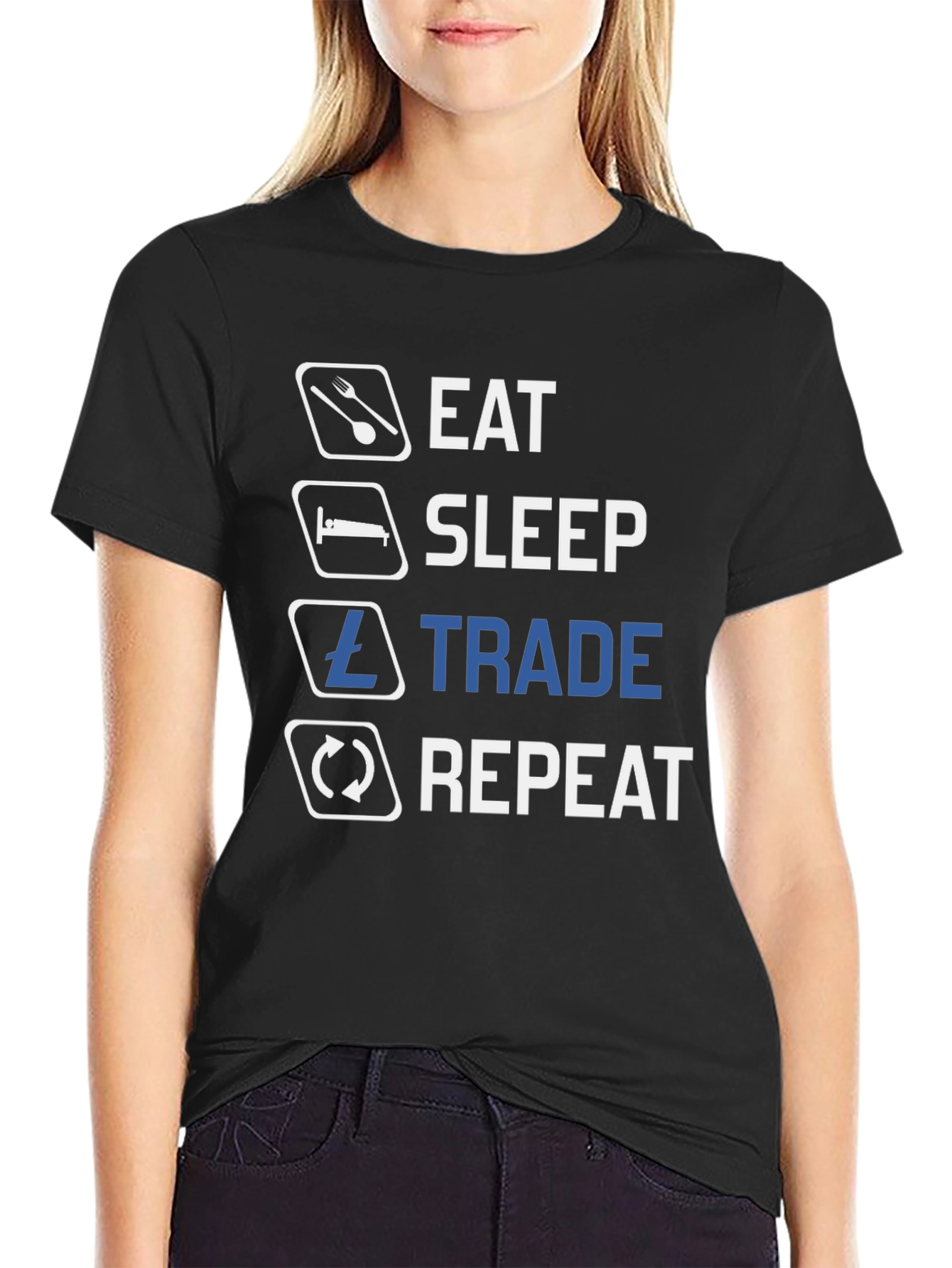 Eat Sleep Trade Repeat Crypto T-Shirt