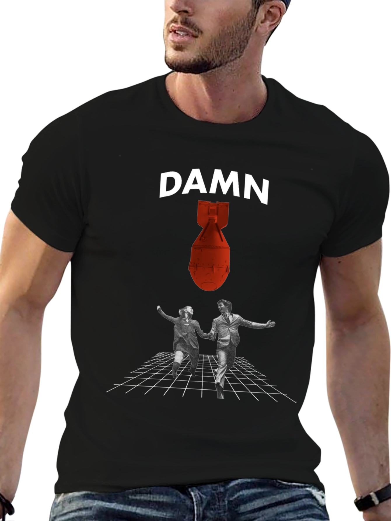 DAMN T-Shirt With Bomb Graphic
