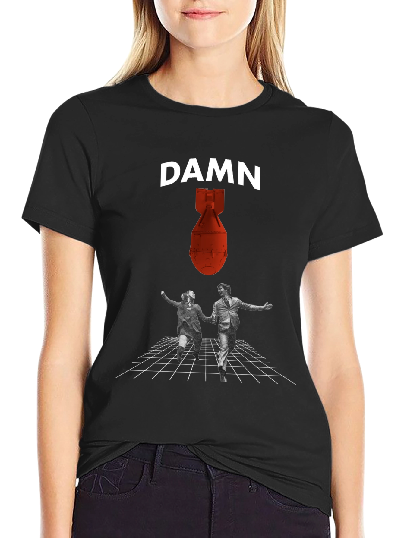 DAMN T-Shirt With Bomb Graphic