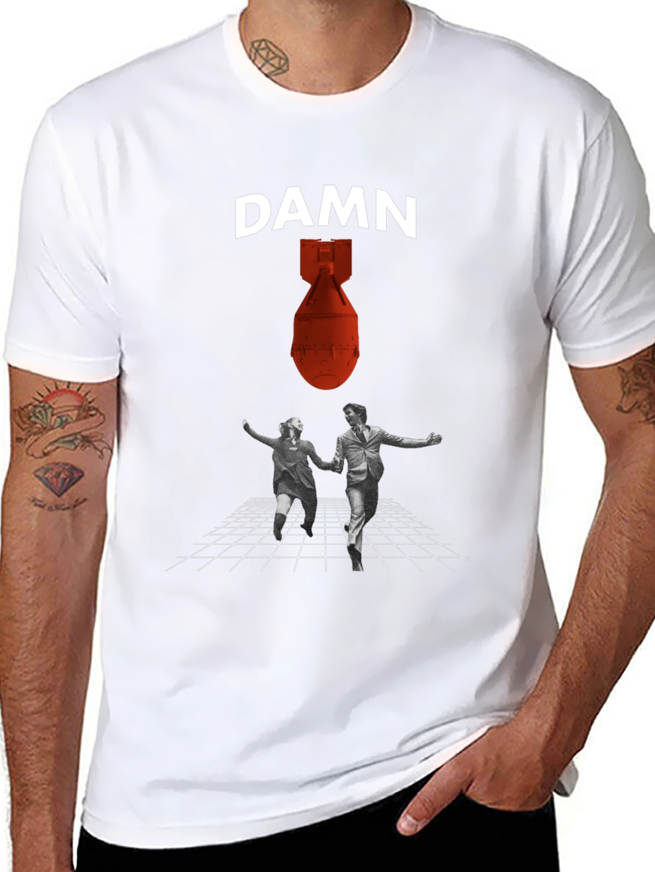 DAMN T-Shirt With Bomb Graphic