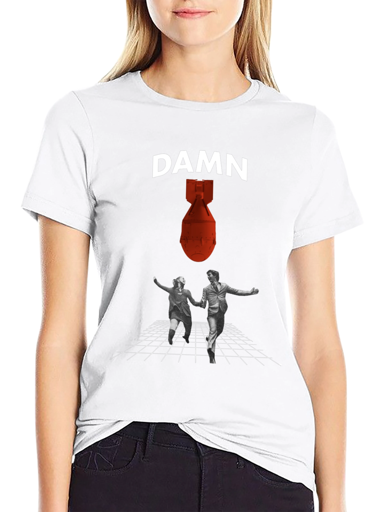 DAMN T-Shirt With Bomb Graphic