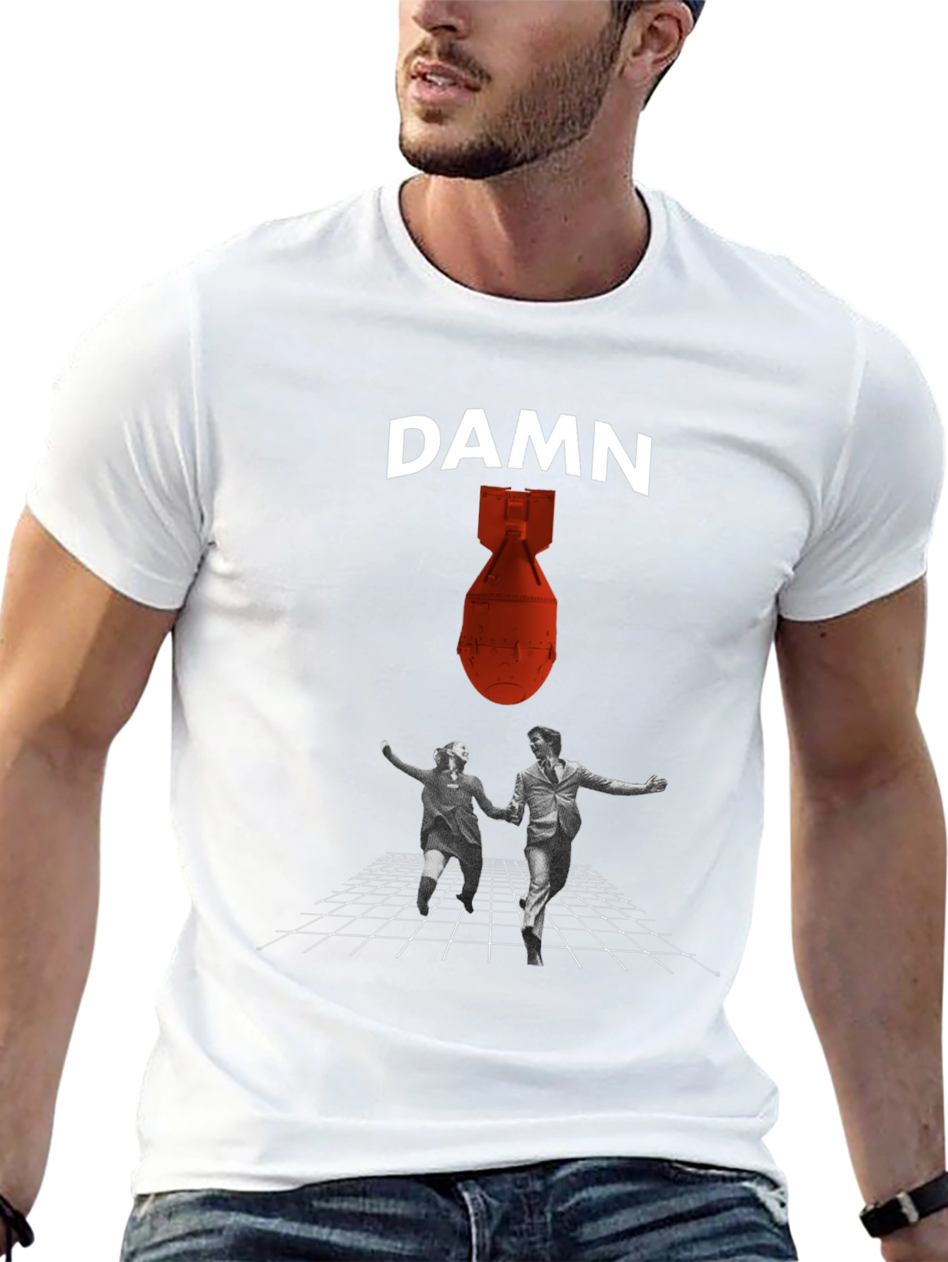 DAMN T-Shirt With Bomb Graphic