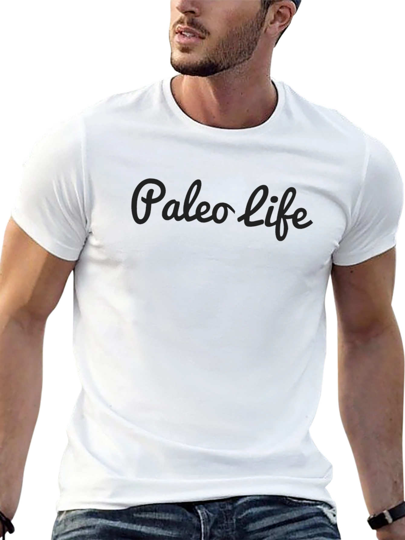 Paleo Life Graphic T-Shirt - Black Crew Neck Tee