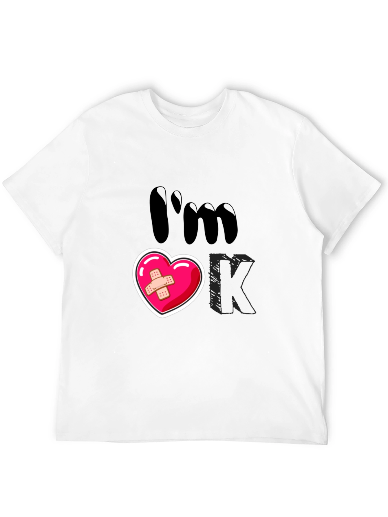 Im OK T-Shirt Heart Graphic Tee