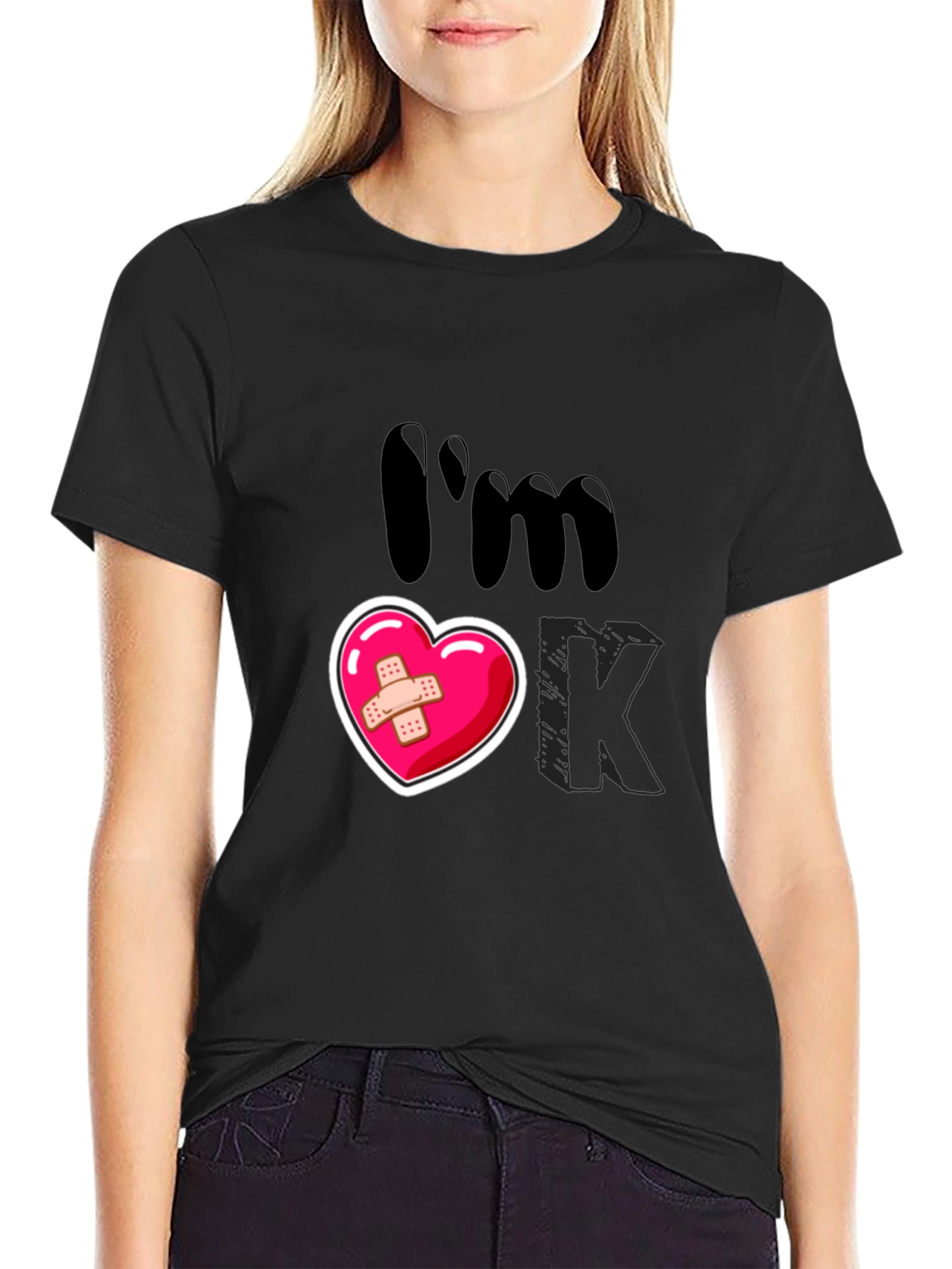 Im OK T-Shirt Heart Graphic Tee