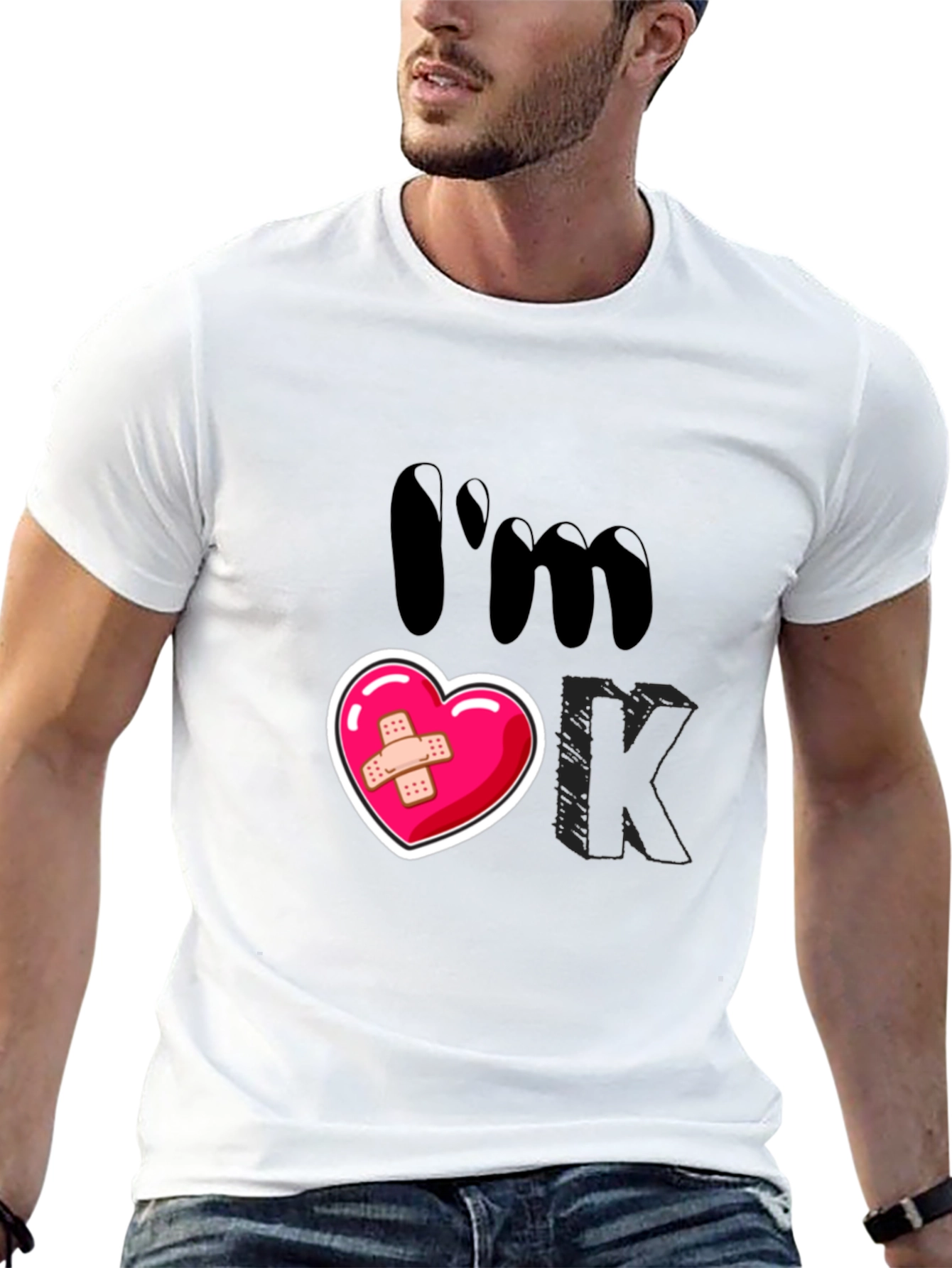Im OK T-Shirt Heart Graphic Tee
