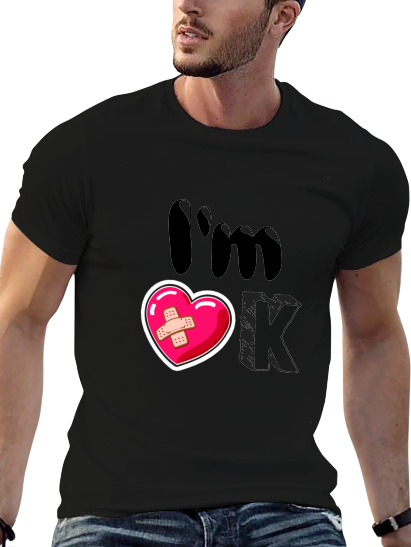 Im OK T-Shirt Heart Graphic Tee