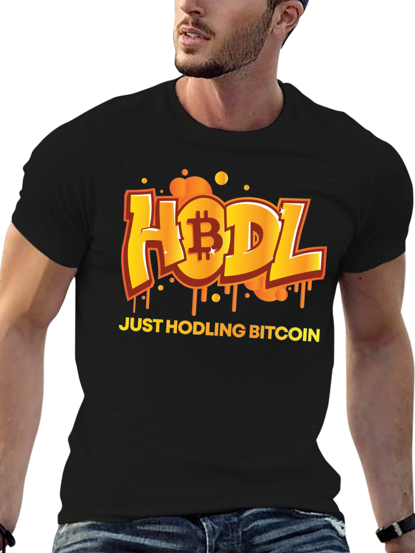 HODL Bitcoin Graphic Black T-Shirt