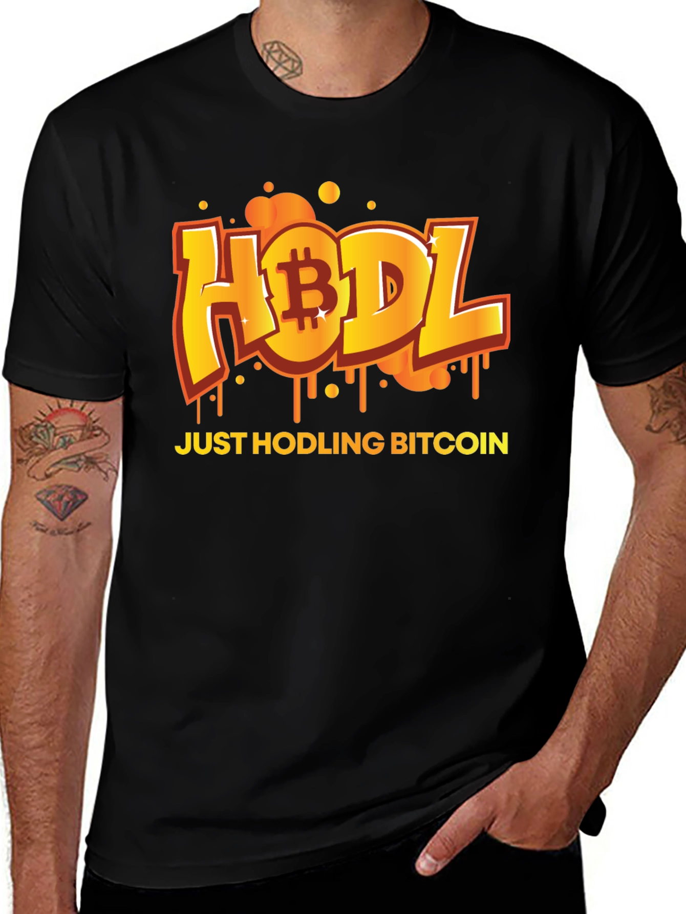 HODL Bitcoin Graphic Black T-Shirt