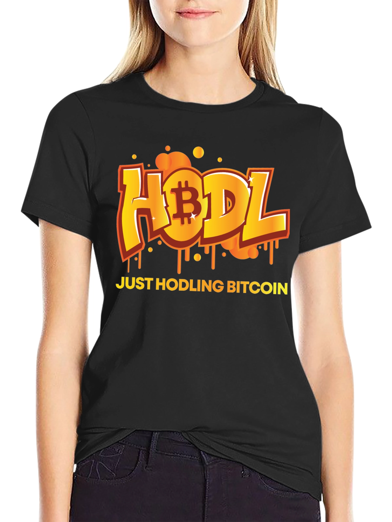 HODL Bitcoin Graphic Black T-Shirt